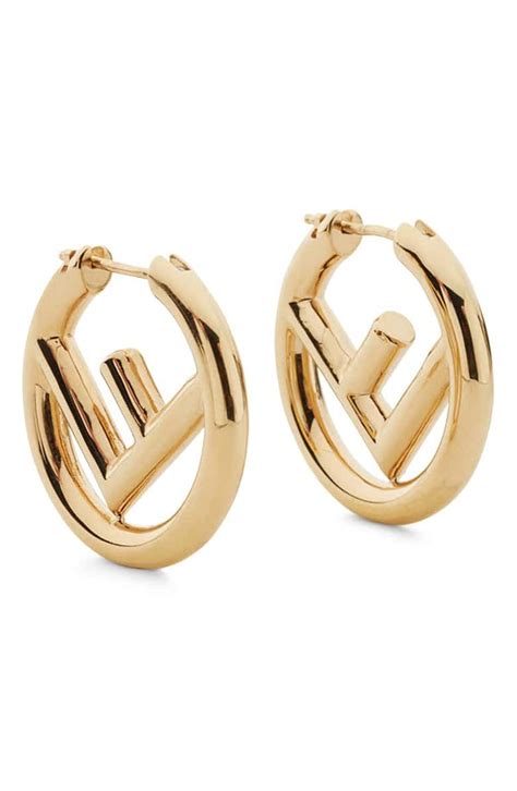 f is fendi earring|f is Fendi hoop earrings.